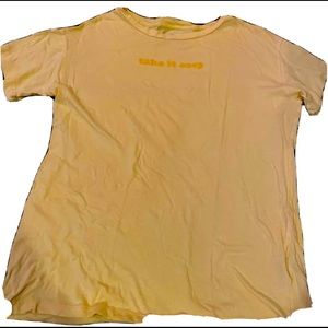 Pink Victoria Secret Top Womens Gold Graphic Short Sleeve Crew Neck T-Shirt XS